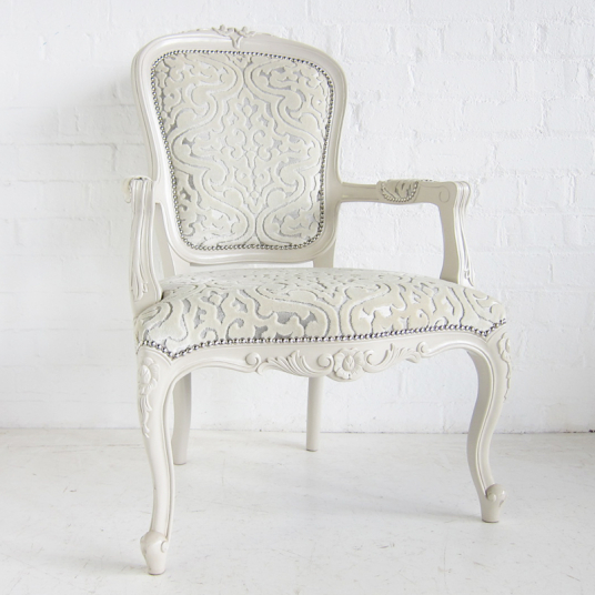 French Oval Armchair Carved Birkdale Designs